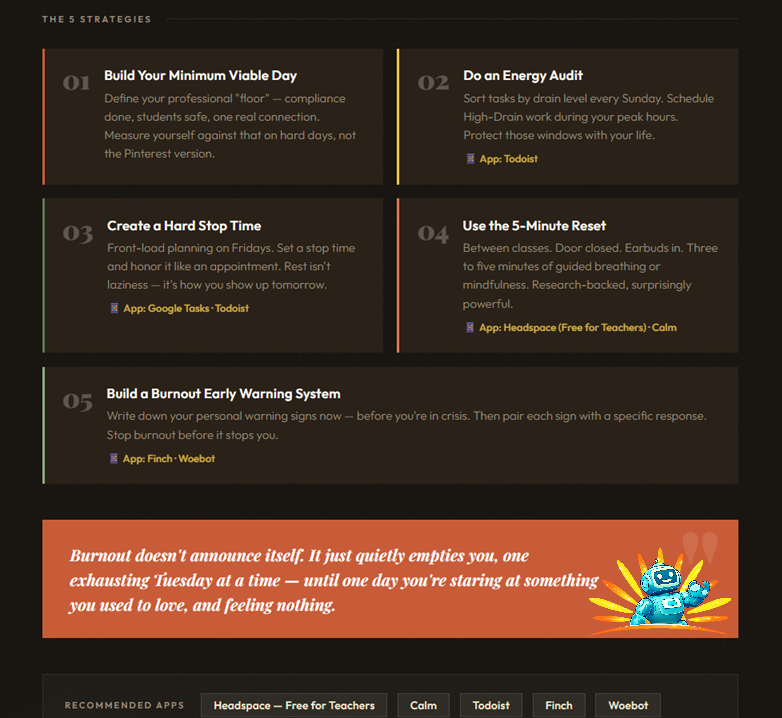 5 Practical Strategies to Effectively Manage Teacher Burnout and Stress