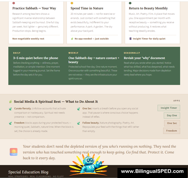 How to Find Spiritual Rest (And Why Your Teaching Life Depends on It)