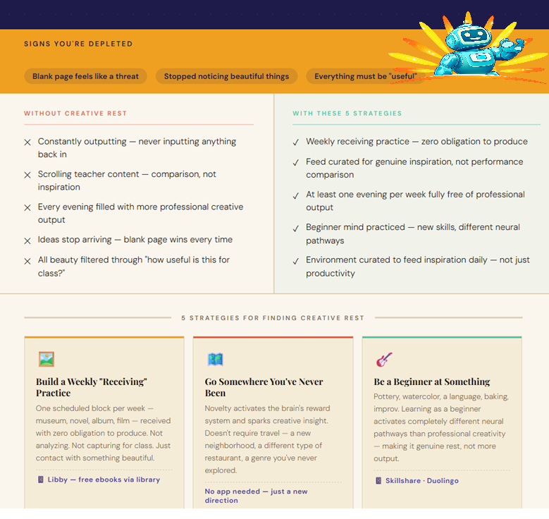 How to Find Creative Rest (Before Your Best Ideas Stop Showing Up)